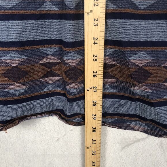 WOOLRICH Aztec Flannel Shirt Women's‎ XL Blue Button Up Casual Western Ranch - Picture 15 of 16